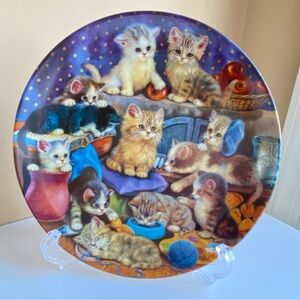 Kittens Frisky Business Collector Plate Litter Rascals Scholz Bradford Exchange